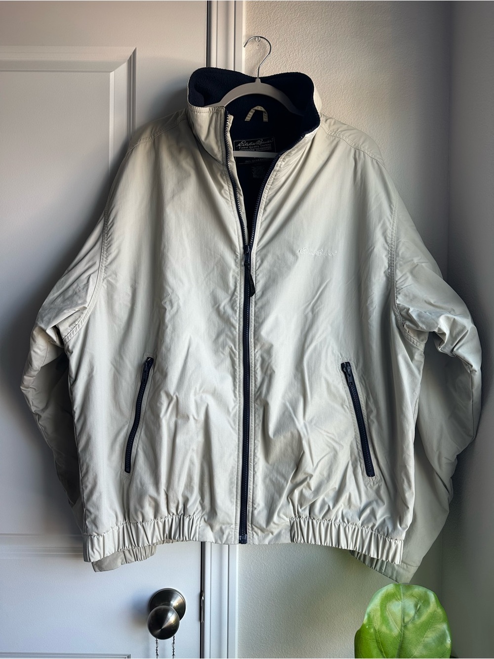 Vintage Eddie Bauer Fleece-Lined Windbreaker Jacket